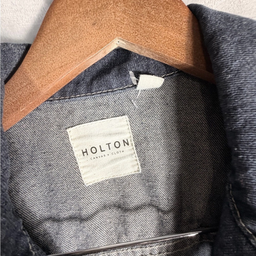 Holton Denim Jacket American Flag Patchwork Size Large - Picture 8 of 10